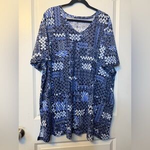 Catherine’s 3X 26/28W Geometric Pattern Easy Fit Tee Collection Top
